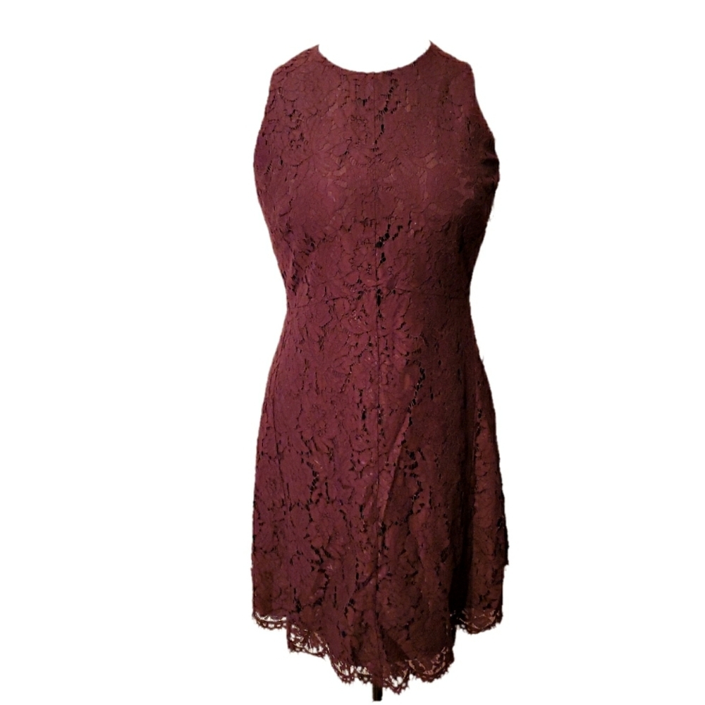 Ann Taylor Lace Overlay Sheath Dress